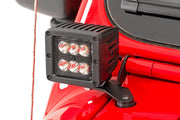 Kit de Luces LED | Montaje en Bisagra | 2" Negro Pair | Blanco DRL | Jeep Gladiator JT/Wrangler JL (18-26)