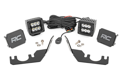 Luz LED | Montaje Trasero | 2" Negro Pair | Spot | Kawasaki Teryx 4 1000/Teryx 800