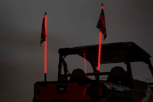 LED Multicolor | Whip | 4' Long | Pair