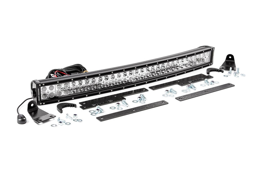Kit de Luces LED | Montaje Detrás de la Parrilla | 30" Negro Dual Row | Blanco DRL | Chevy Silverado 1500 (14-15)