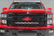 Kit de Luces LED | Montaje Detrás de la Parrilla | 30" Negro Dual Row | Blanco DRL | Chevy Silverado 1500 (14-15)
