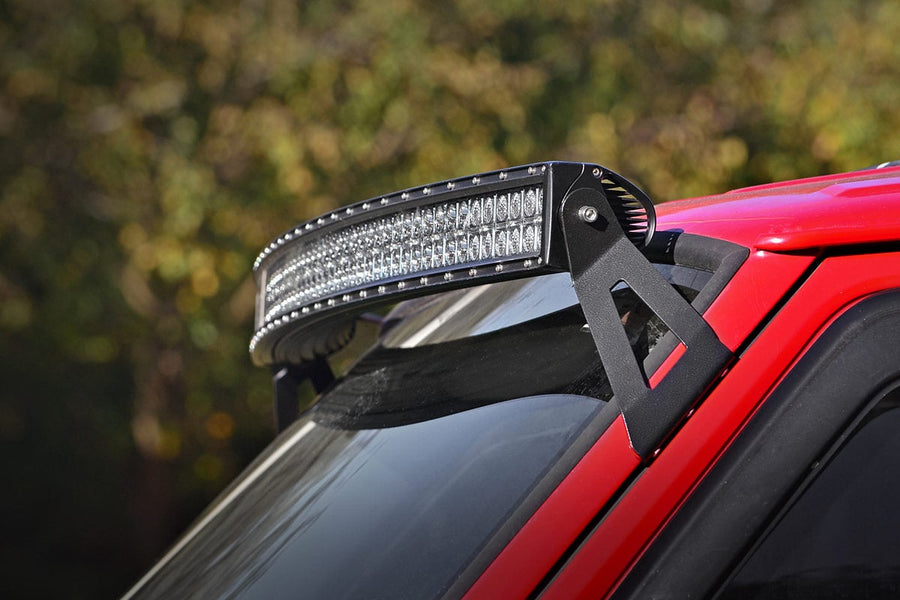 Montaje para Luz LED | Parabrisas Superior | 50" Curvo | Jeep Cherokee XJ (84-01)