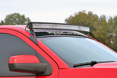Montaje para Luz LED | Parabrisas Superior | 54" Curvo | Chevy/GMC 1500 (14-18 & Classic)