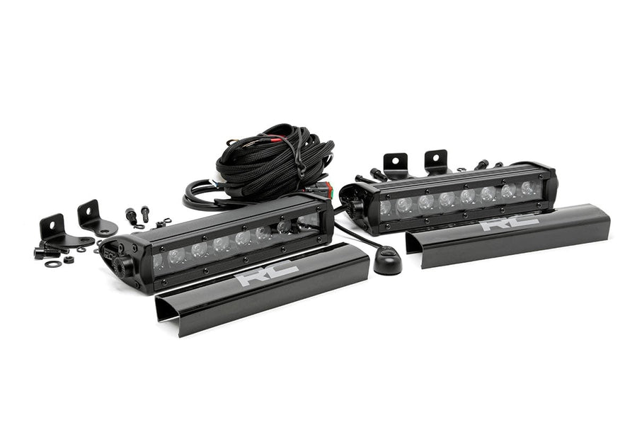 8 Inch LED Serie Negro Light Bar | Single Row | Pair