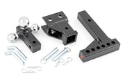 Enganche de Remolque Ajustable | 6 Inch Drop | Multi-Ball Mount | Compatible con Recibidor de 2 Pulgadas