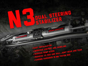 N3 Estabilizador de Dirección | Dual | Elevación de 2-8 Pulgadas | Jeep Wrangler JK/Wrangler Unlimited (07-18)