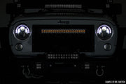 20 Inch LED Serie Negro Light Bar | Dual Row | Ámbar DRL