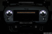 20 Inch LED Serie Negro Light Bar | Single Row | Ámbar DRL