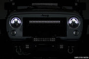 Parrilla de Malla | 30" Dual Row LED | Negro | Blanco DRL | GMC Sierra 1500 (14-15)