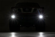 Kit de Luces LED | Montaje para Faros de Niebla | 2" Negro Pair | Spot | Nissan Frontier (05-20)