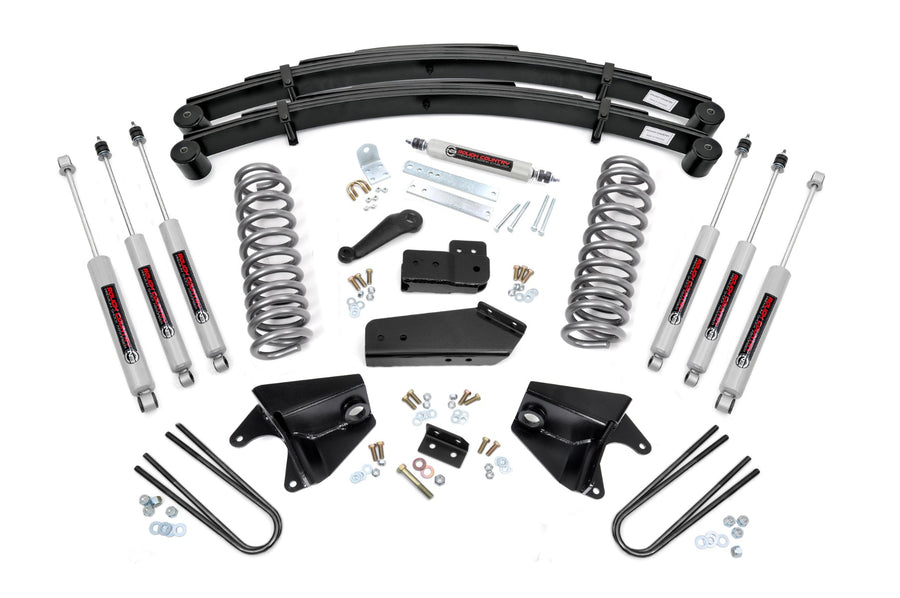 Kit de Elevación de 4 Pulgadas | Quad Amortiguadores Delanteros | Resortes Traseros | Ford Bronco 4WD (80-96)