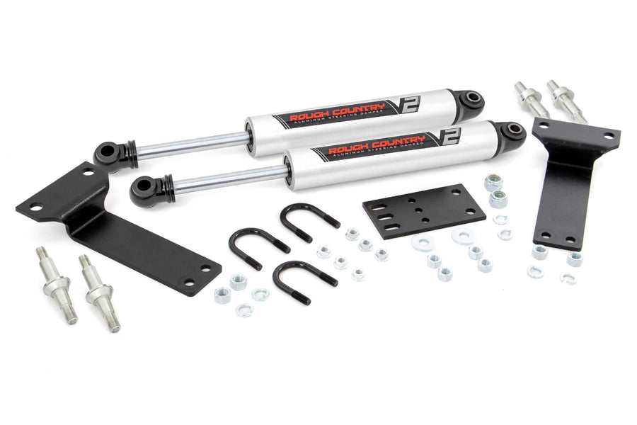 V2 Estabilizador de Dirección | Dual | Elevación de 2-8 Pulgadas | Ford Excursion (00-05)/Super Duty (99-04)
