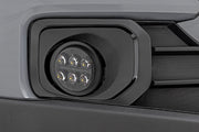 Kit de Faros de Niebla LED | 3.5 Inch Redondo Serie Negro | Ámbar DRL | Toyota Tacoma (16-23)
