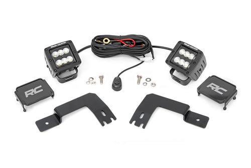 Luz LED | Montaje Debajo de la Caja | 2" Negro Pair | Flood | Polaris XPEDITION ADV 5
