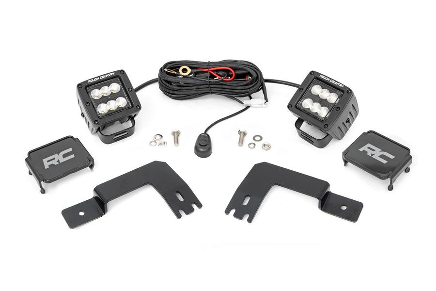 Luz LED | Montaje Debajo de la Caja | 2" Negro Pair | Flood | Polaris XPEDITION ADV 5