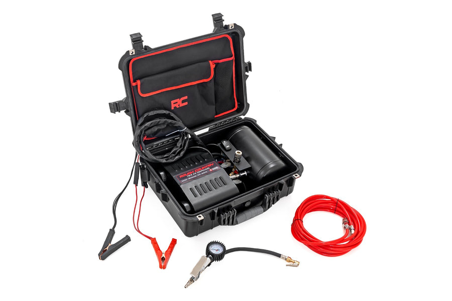 Compresor Portátil de Doble Motor con Estuche | 12 Volt | 150PSI | 6.16 CFM