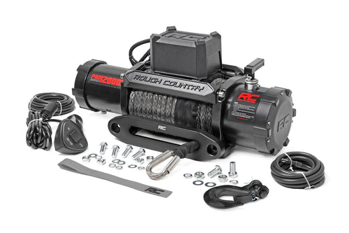 Winch Rough Country Pro Series 12,000 Libras Sintetico