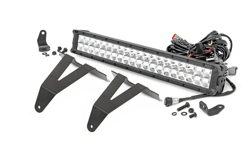 Kit de Luces LED | Montaje de Defensa | 20" Cromado Dual Row | Ámbar DRL | Ram 1500 (19-24)