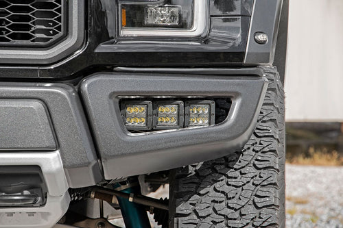 Kit de Luces LED | Montaje para Faros de Niebla | Triple 2" Negro Pair | Ford Raptor 4WD (17-20)