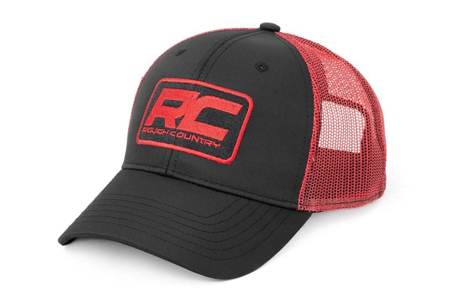 Gorra Rough Country | Rojo Malla | Parche Rough Country | Negro/Rojo