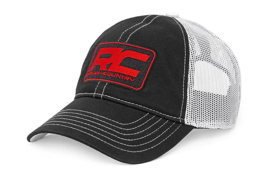 Gorra Rough Country | Blanco Malla | Parche Rough Country | Negro/Rojo