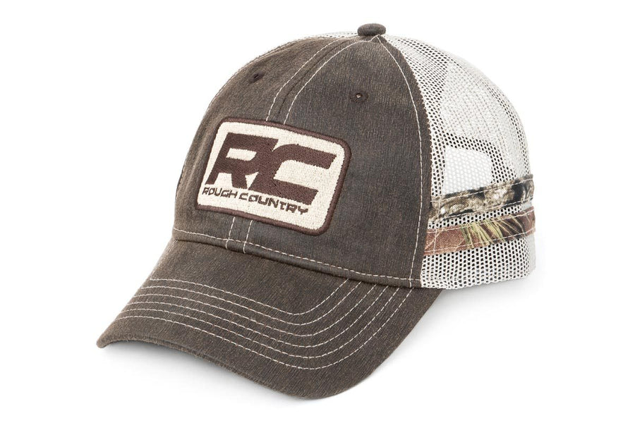 Gorra Rough Country | Malla | Parche Rough Country | Café/Camuflaje
