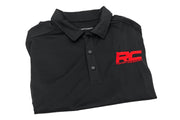Playera Polo Rough Country | Logo Rough Country | Negro | Tela que Absorbe la Humedad | Talla M