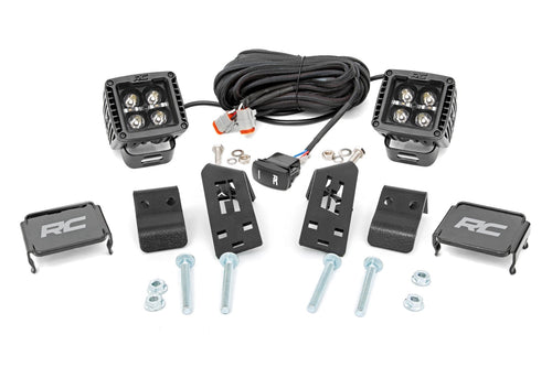 Kit de Luces LED | "A" Pillar Mount | 2" Negro Pair | Blanco DRL | Polaris RZR PRO XP