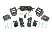 Kit de Luces LED | "A" Pillar Mount | 2" Negro Pair | Spot | Polaris RZR PRO XP
