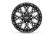 Rough Country 86 Serie Rin | Una Pieza | Negro Brillante | 20x10 | 6x135 | -19mm