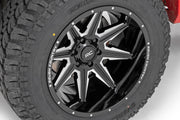 Rough Country 91M Serie Rin | Una Pieza | Negro Brillante | 20x12 | 8x6.5 | -44mm