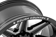 Rough Country 91M Serie Rin | Una Pieza | Negro Brillante | 20x12 | 8x6.5 | -44mm