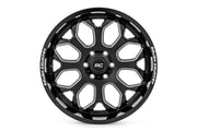 Rough Country 96 Serie Rin | Una Pieza | Negro Brillante | 20x10 | 8x170 | -19mm