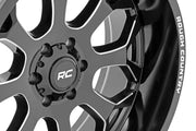 Rough Country 96 Serie Rin | Una Pieza | Negro Brillante | 20x10 | 8x180 | -19mm