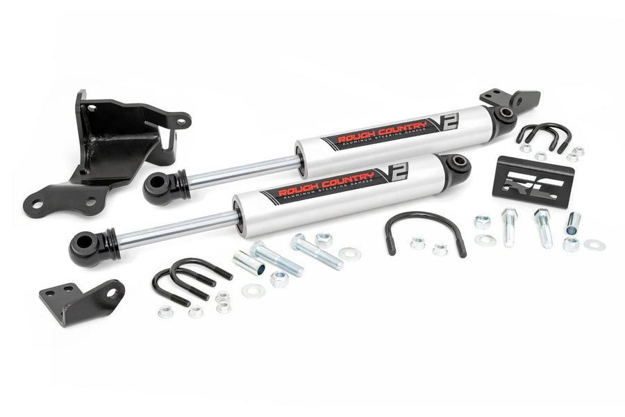 V2 Estabilizador de Dirección | Dual | Elevación de 2.5-8 Pulgadas | Jeep Gladiator JT/Wrangler JL (18-26)
