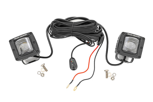 2 Inch LED Serie Negro Faros Auxiliares | SAE Fog | Amarillo
