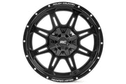 Rough Country 94 Serie Rin | Una Pieza | Negro Mate | 20x10 | 8x6.5 | -18mm