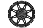Rough Country 94 Serie Rin | Una Pieza | Negro Mate | 20x9 | 6x5.5/6x135 | 0mm