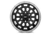 Rough Country 87 Serie Rin | Beadlock Simulado | Negro/Maquinado | 17x8.5 | 6x5.5 | +0mm