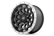 Rough Country 87 Serie Rin | Beadlock Simulado | Negro/Maquinado | 17x8.5 | 6x5.5 | +0mm