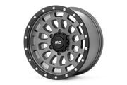 Rough Country 87 Serie Rin | Beadlock Simulado | Gris/Negro | 17x8.5 | 6x5.5 | +0mm