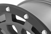 Rough Country 87 Serie Rin | Beadlock Simulado | Gris/Negro | 17x8.5 | 6x5.5 | +0mm