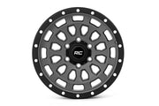 Rough Country 87 Serie Rin | Beadlock Simulado | Gris/Negro | 17x8.5 | 6x5.5 | +0mm