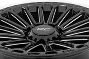 Rough Country 97 Serie Rin | Una Pieza | Negro Brillante | 20x10 | 8x170 | -19mm