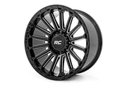 Rough Country 97 Serie Rin | Una Pieza | Negro Brillante | 20x10 | 8x170 | -19mm