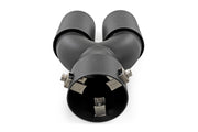 Puntera de Escape | Negro | Rojo Logo RC | 2.5-3 Inch Pipe Single Inlet | Dual Outlet