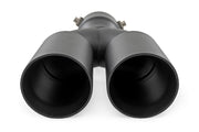 Puntera de Escape | Negro | Rojo Logo RC | 2.5-3 Inch Pipe Single Inlet | Dual Outlet