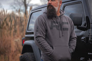 Sudadera con Capucha Rough Country | Playera RC Topográfica | Carbón | 3XL