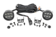 Kit de Luces LED | Montaje tipo Ditch | 3.5" Negro Redondo Pair | Ámbar DRL | Ford Bronco (21-26)