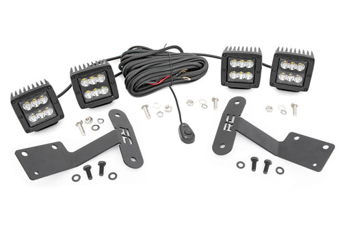 Kit de Luces LED | Montaje tipo Ditch | Dual 2" Negro Pairs | Spot | Toyota Tundra (14-21)